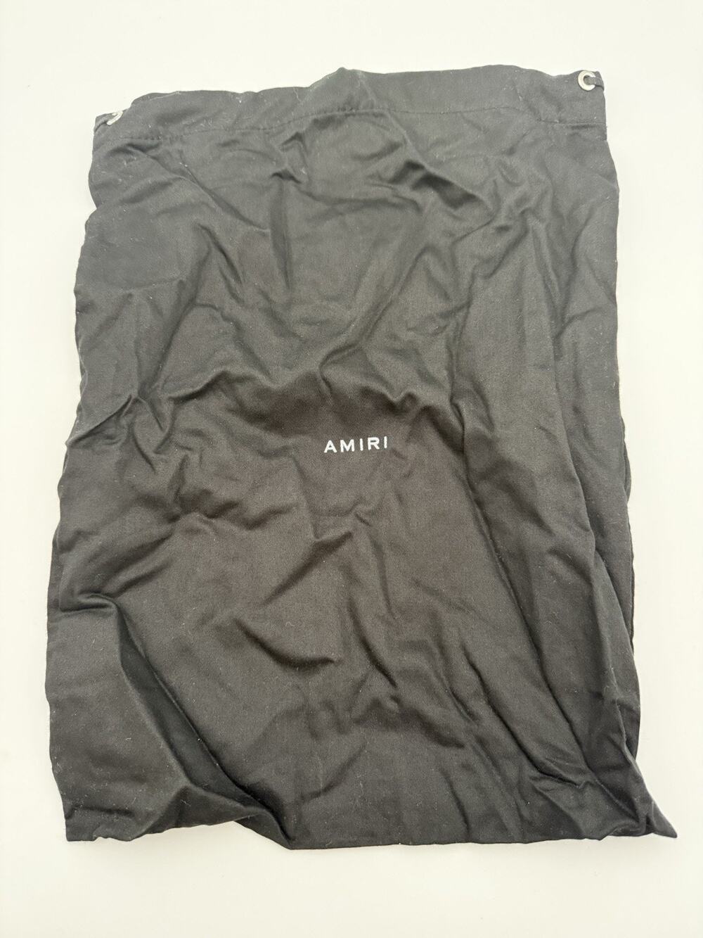 Authentic AMIRI Black Cotton Drawstring Dust Bag Shoe Boot Pouch 15” x 11”